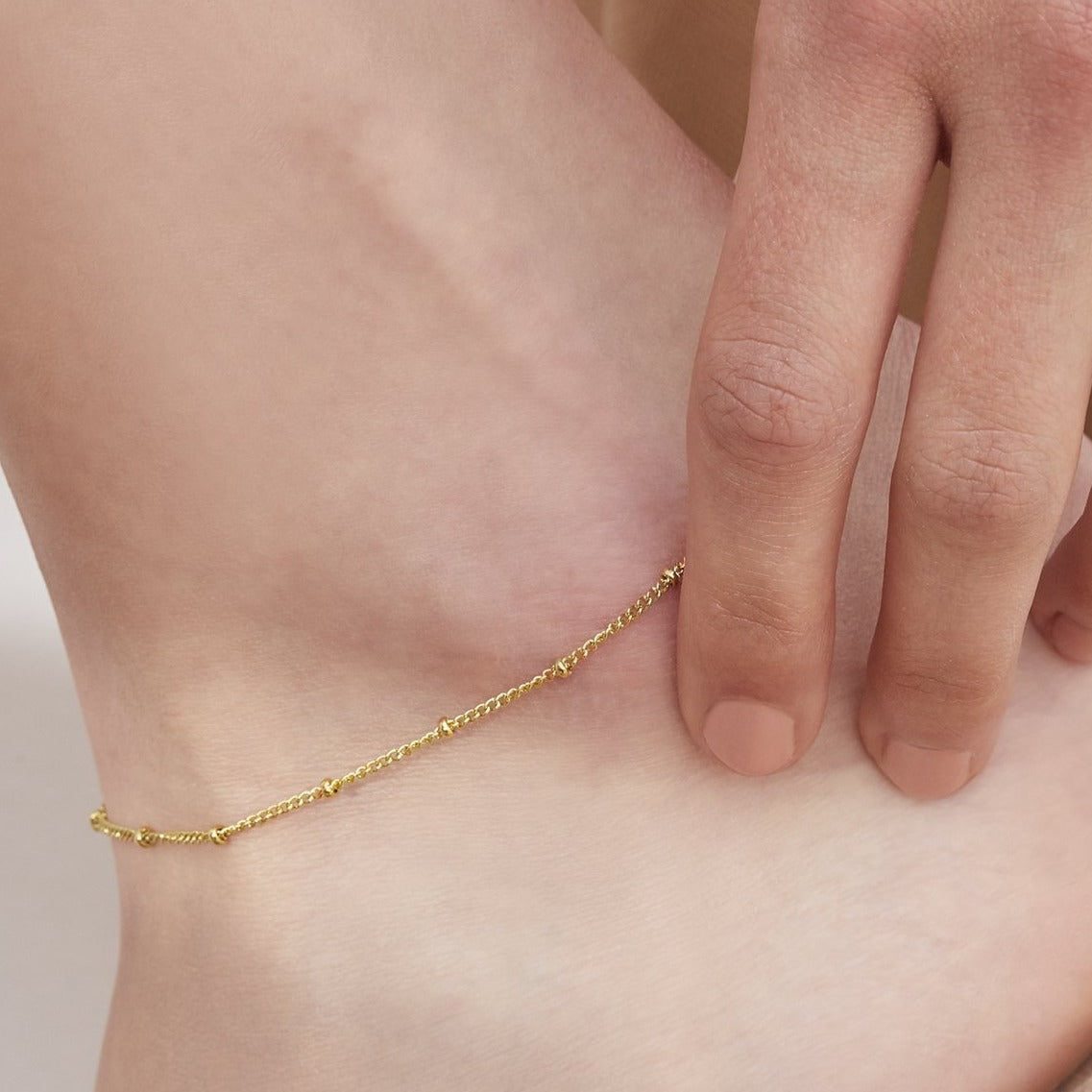 beads ankle chain stainless steel chaîne cheville acier inoxydable MIA T219C095