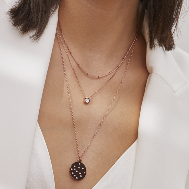 Beads chain necklace stainless steel Chaine acier inoxydable MIA T219C018