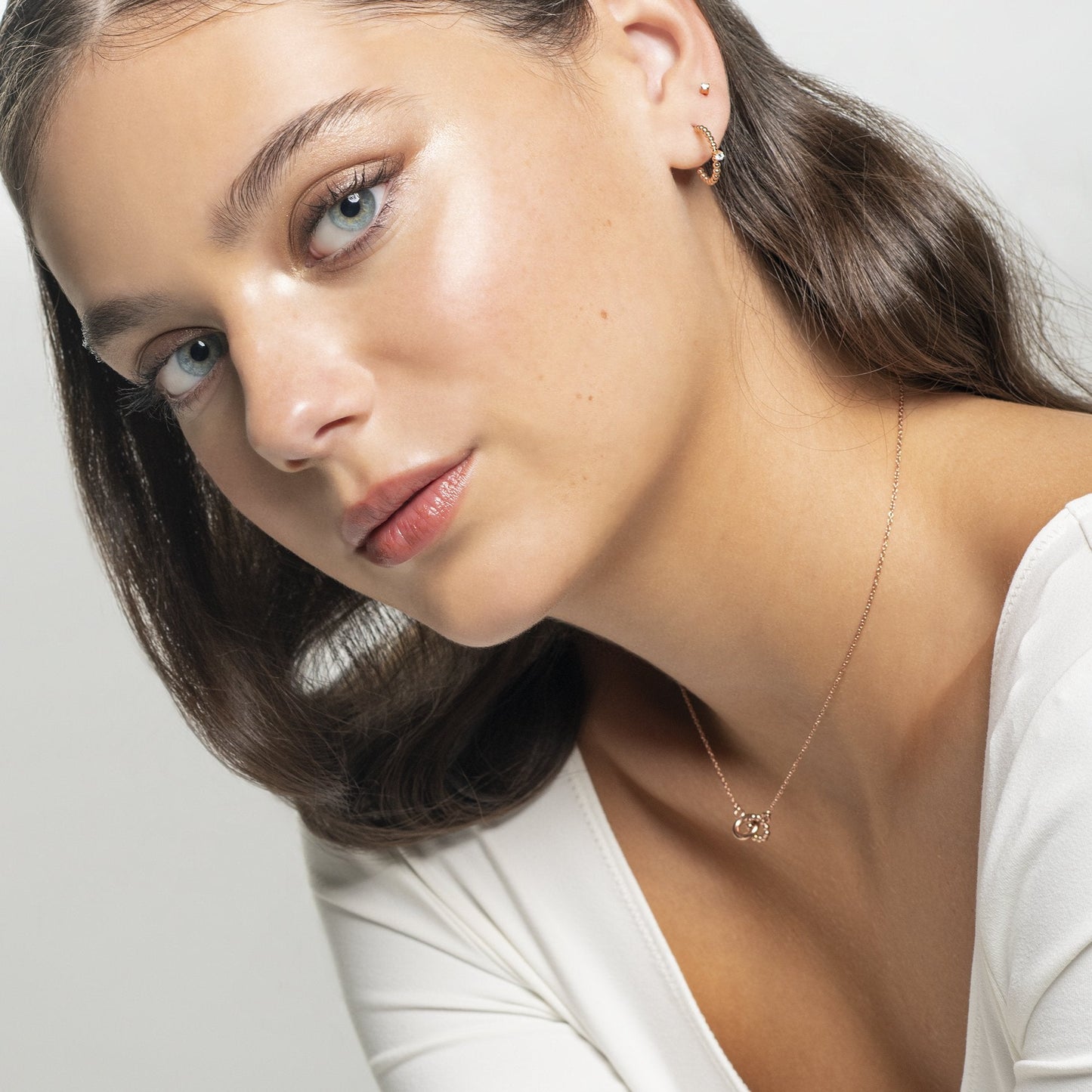 2 mm cubic zirconia stud earrings stainless steel MIA boucles d'oreilles pierre T419E001AR