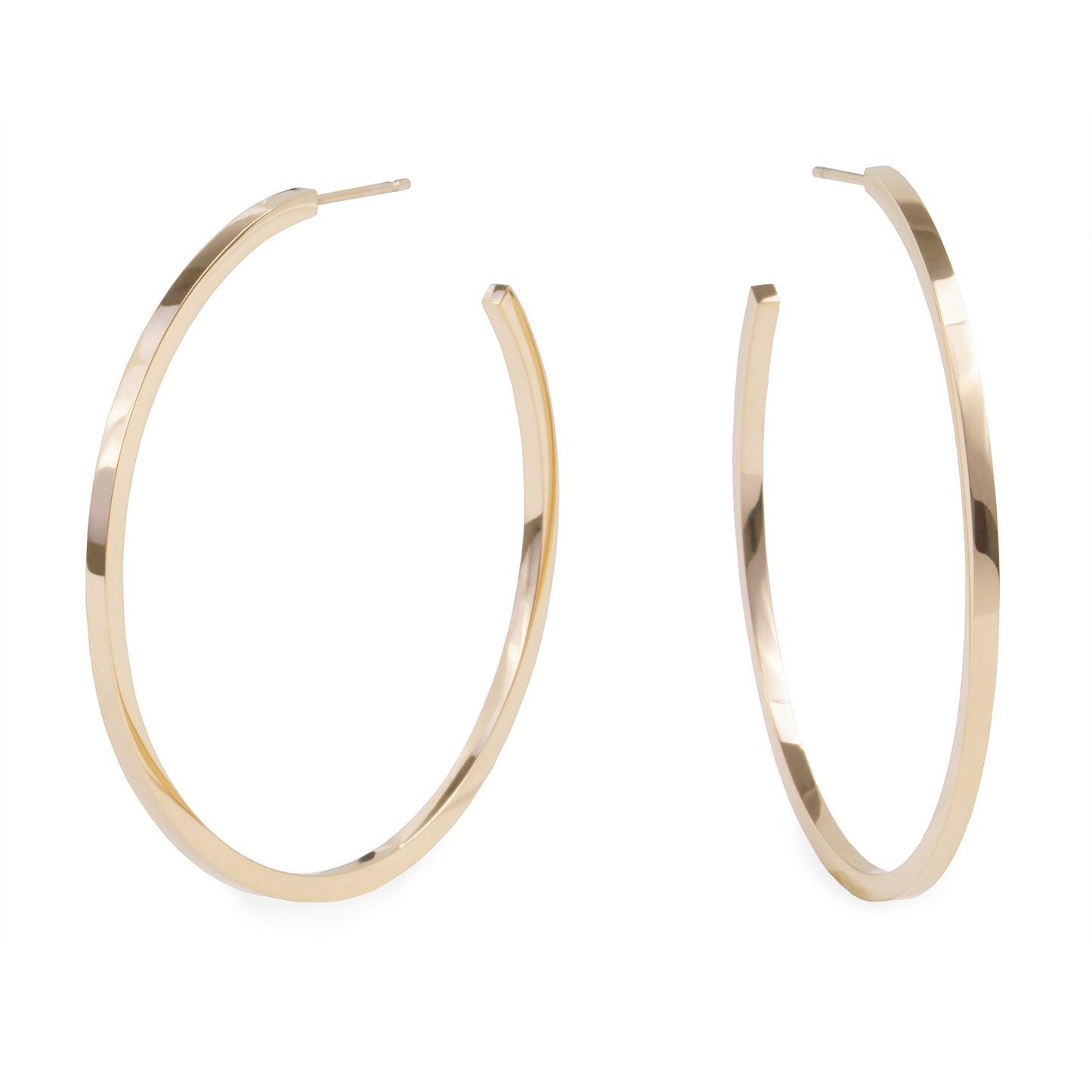 50mm stainless steel plain hoop earrings boucles oreilles anneaux acier inoxydable MIA T319E006