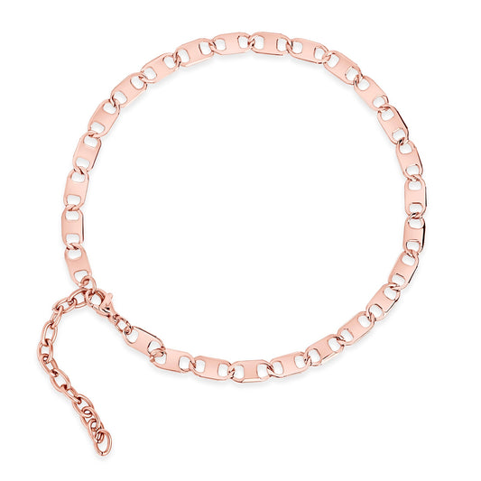 sustainable rose gold stainless steel mariner anklet chain MIAJWL chaine de cheville marinière acier inoxydable or rose durable Mia Bijoux