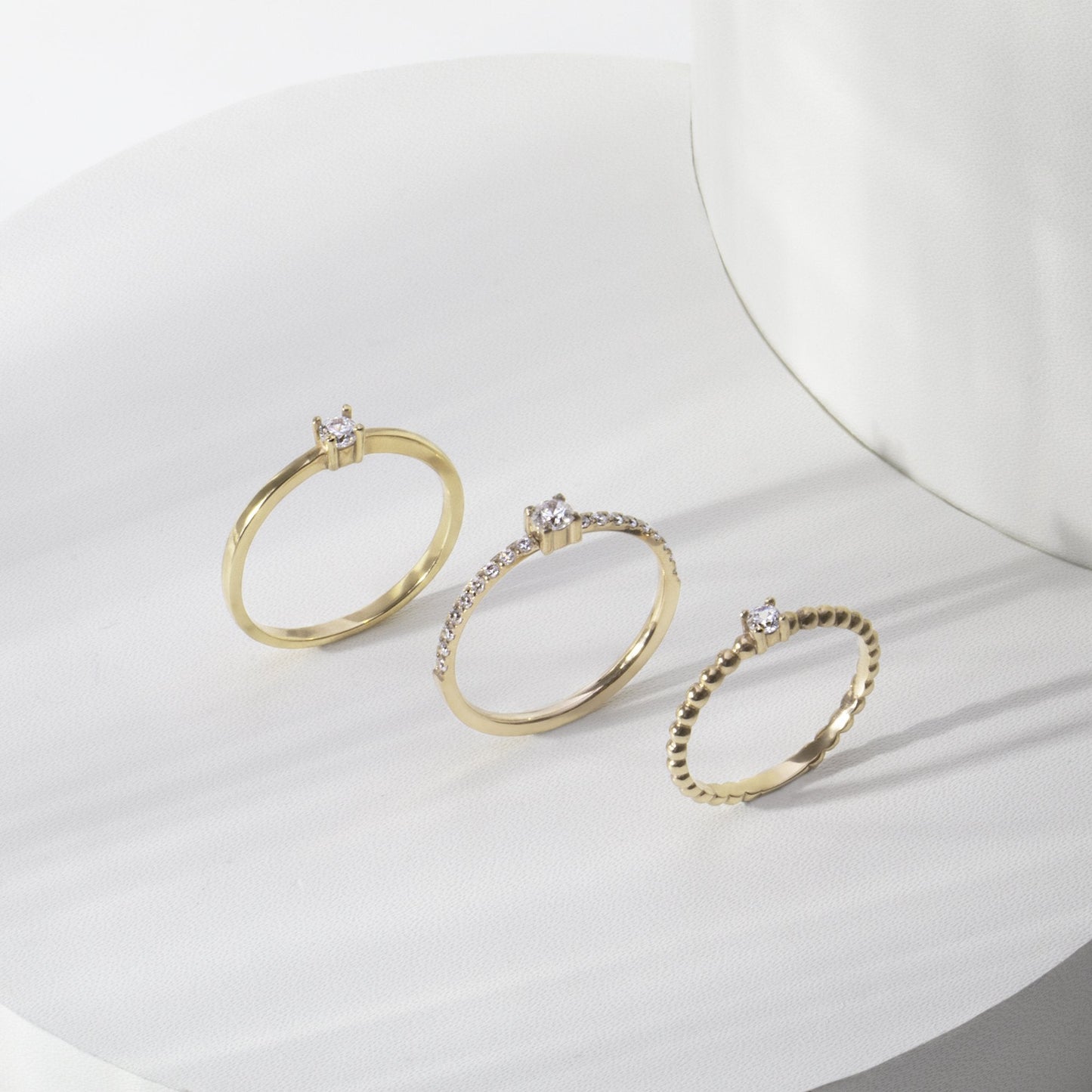 tarnish free half eternity silver stainless steel proposal ring one big stone MIAJWL Bague de fiançailles semi-éternité avec grosse pierre acier inox argent ne ternit pas Mia Bijoux