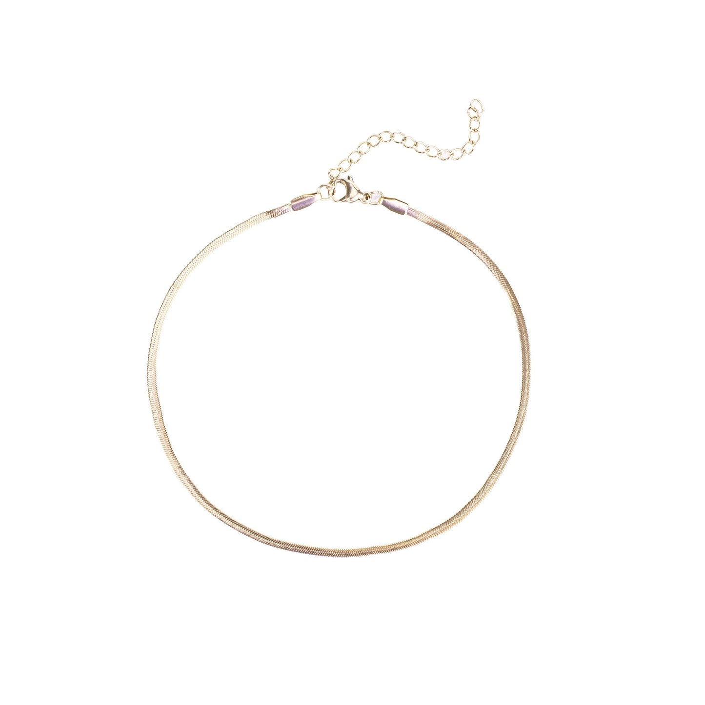 gold flat bracelet chain stainless steel bracelet chaîne or acier inoxydable