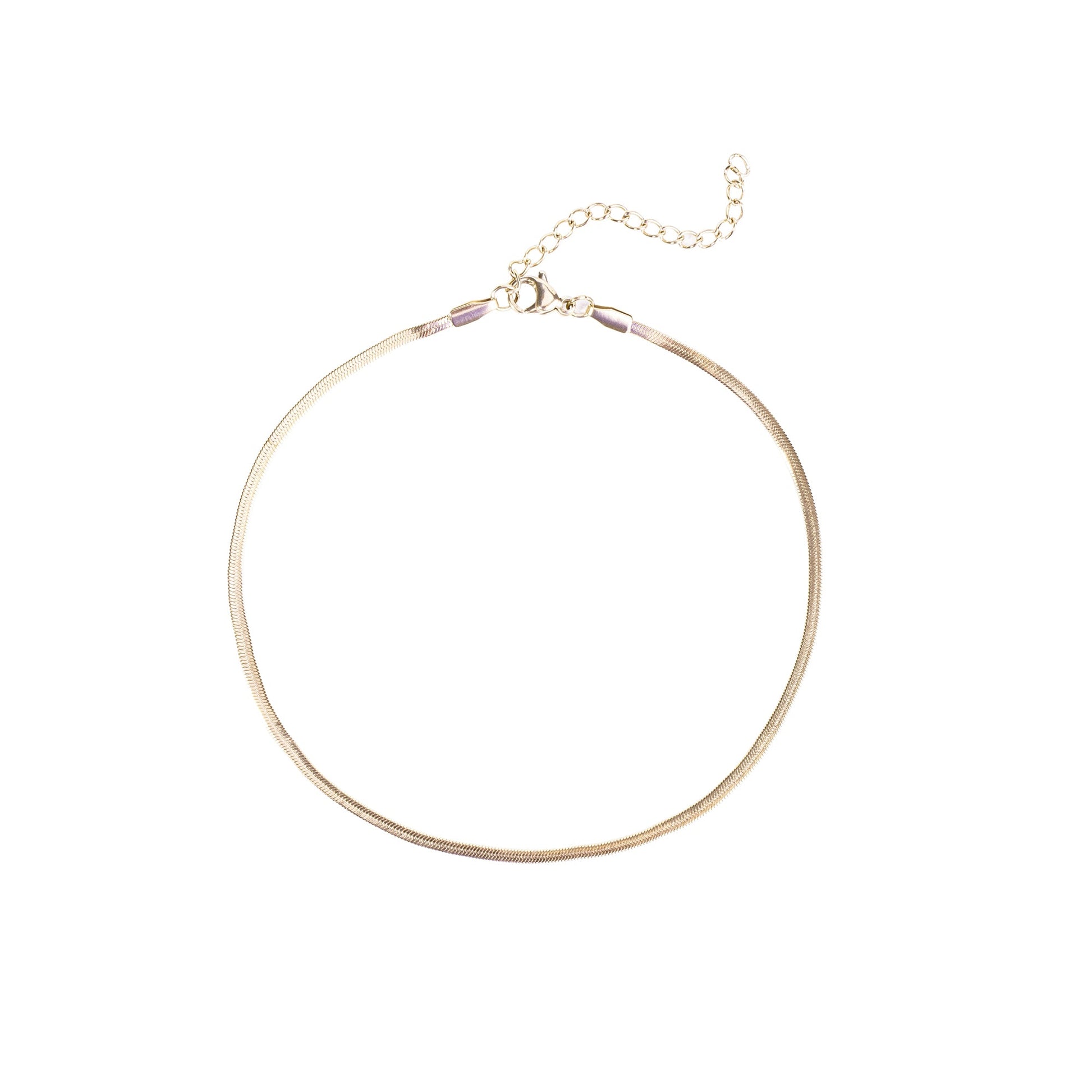 gold flat bracelet chain stainless steel bracelet chaîne or acier inoxydable