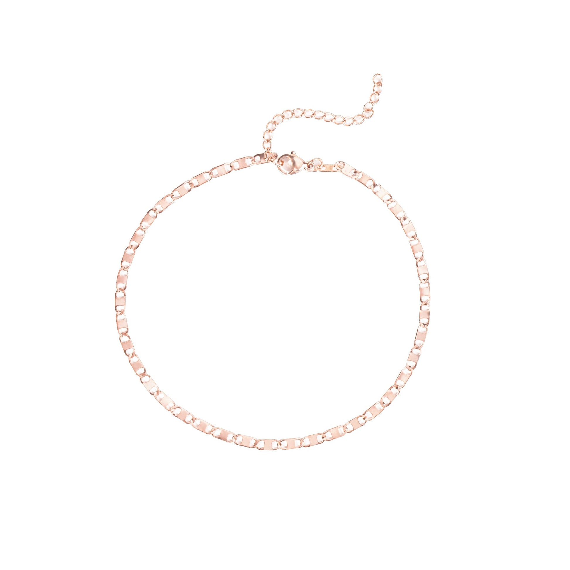 classic rose gold  stainless steel chain bracelet women chaîne femme acier inoxydable or rose