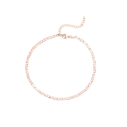 classic rose gold  stainless steel chain bracelet women chaîne femme acier inoxydable or rose