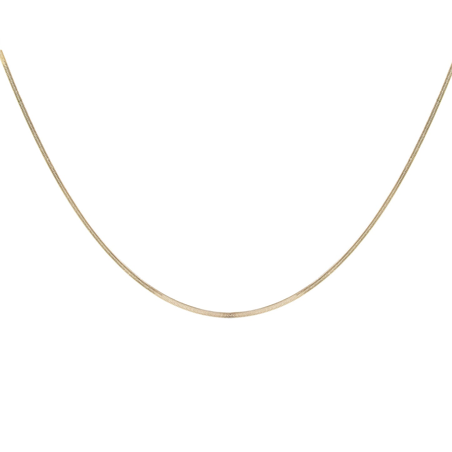 18" gold flat chain stainless steel chaîne or acier inoxydable MIA