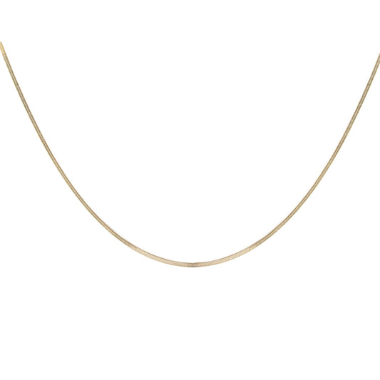 18" gold flat chain stainless steel chaîne or acier inoxydable MIA