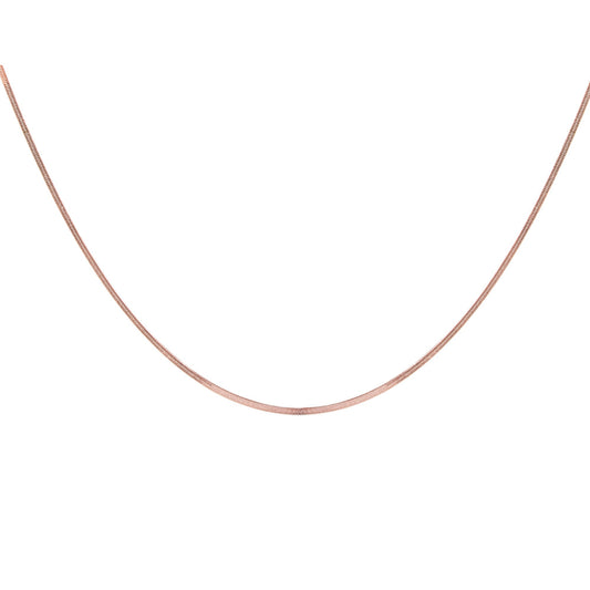 18" rose gold  flat chain stainless steel chaîne or rose acier inoxydable MIA