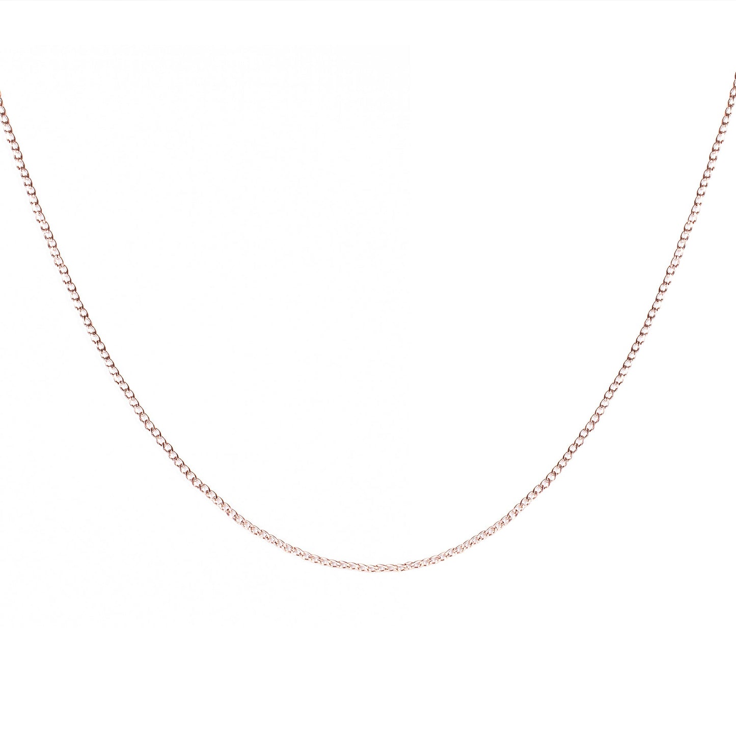 Stainless steel rosegold curb neck chain cou chaîne acier inox T221C418DORO