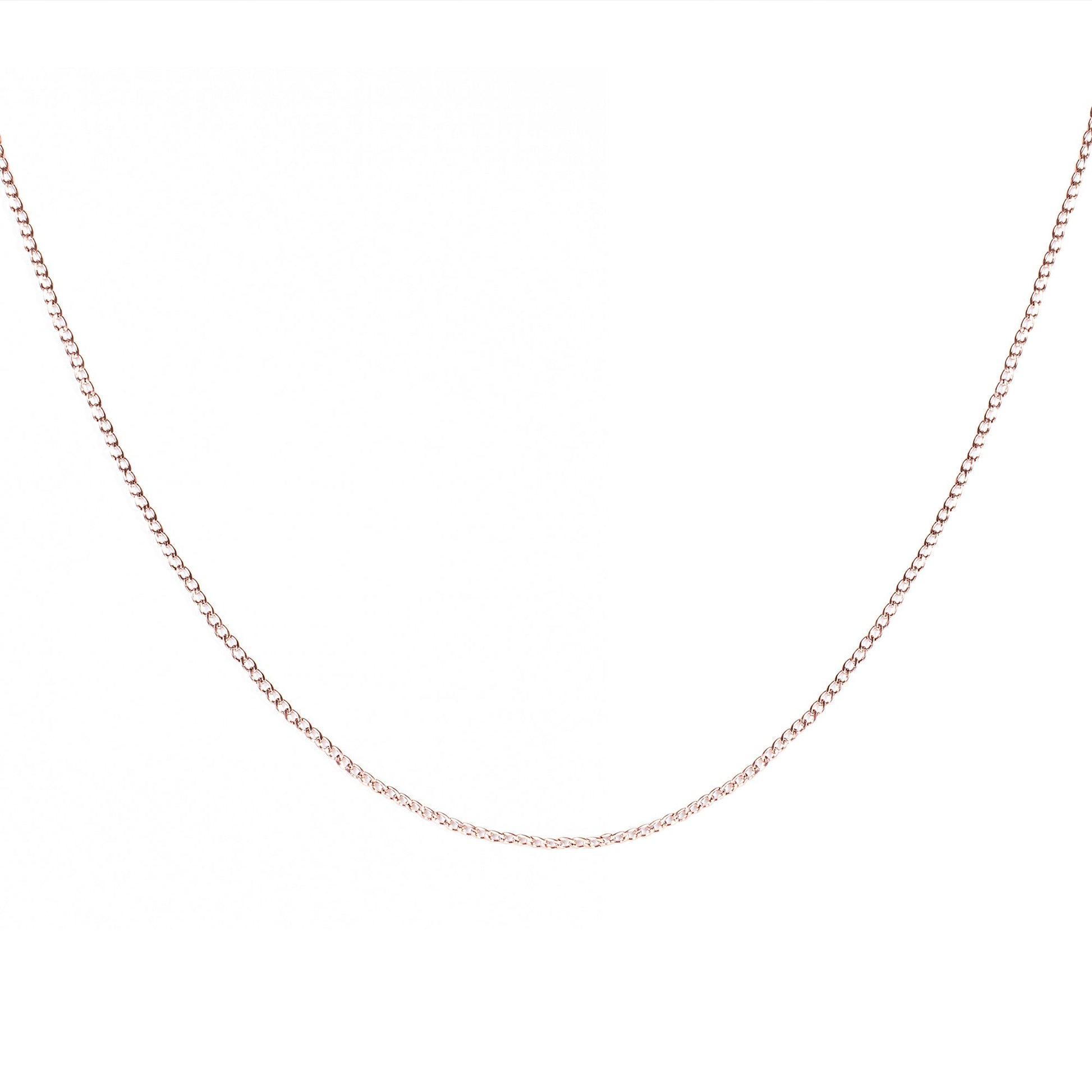 Stainless steel rosegold curb neck chain cou chaîne acier inox T221C418DORO