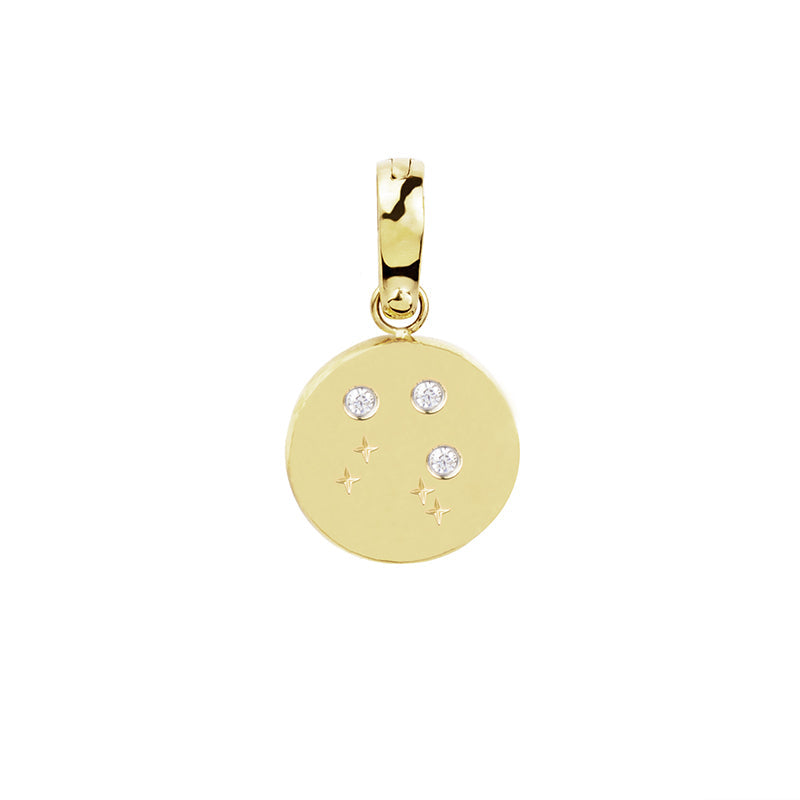 Gold zodiac charm libra breloque zodiaque balance acier inoxydable T221CH02DO