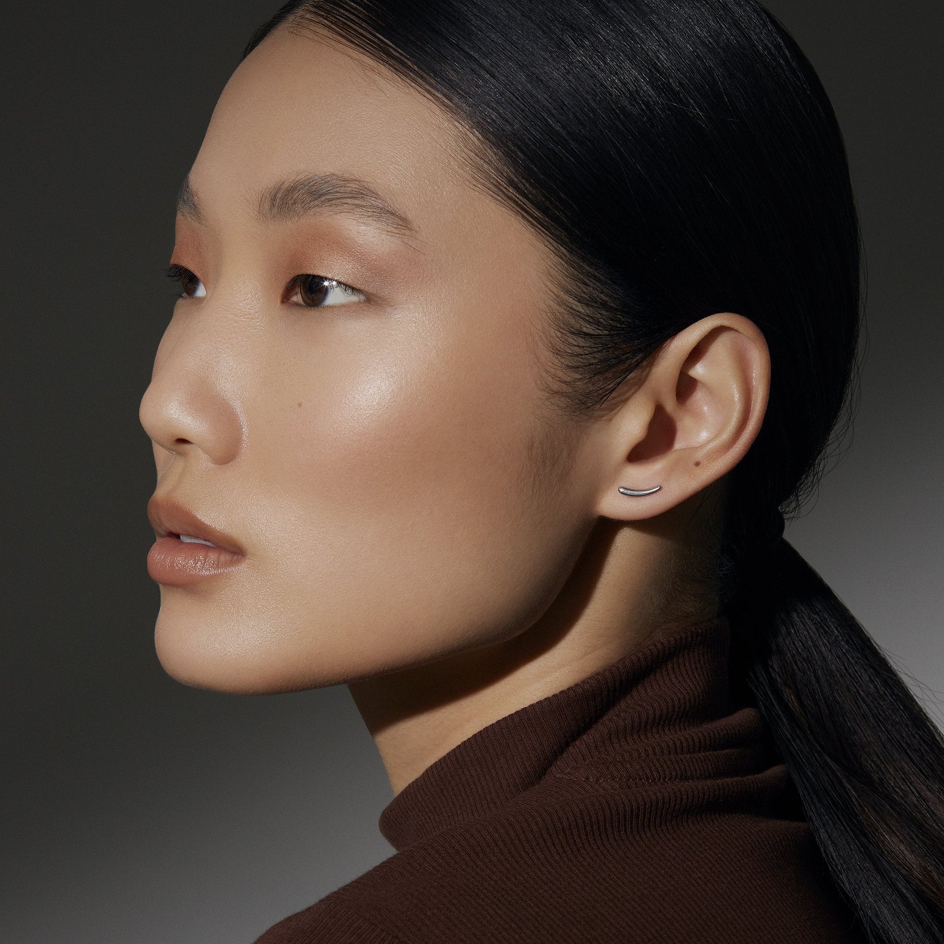 Climbers trendy stud earrings silver boucles tendance grimpeuses fixes argent